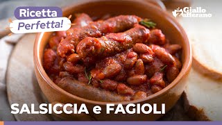 SALSICCIA e FAGIOLI ingredienti semplici per questo piatto super rustico e saporito PROVATELO 🤪😋 [upl. by Ydeh]