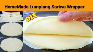 LUMPIANG SARIWA WRAPPER RECIPE  HOMEMADE FRESH LUMPIA WRAPPER  DIY Fresh Lumpia Wrapper [upl. by Ayerim]