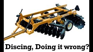 How to set a disc harrow disc a field with a tractor how to plough a field [upl. by Pish892]