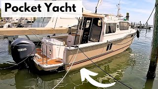 Perfect POCKET Yacht 27 Ranger Tug Full Tour Harbor Pilot Yacht Tours [upl. by Grimona864]