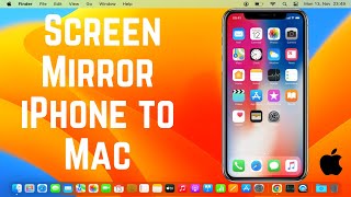 How to Screen Mirror iPhone to Mac  How to Mirror iPhone to macOS 2024 [upl. by Timothy]