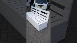 before and after painting a pallet seat palletskenya palletskenya wood carpentry 254 diy [upl. by Casmey]