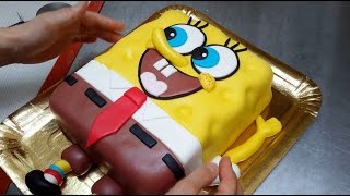 How To Make a SPONGEBOB Cake  Pastel de Bob Esponja by Cakes StepbyStep [upl. by Dannon]