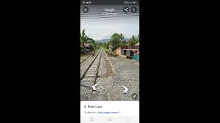 Melihat Perlintasan Kereta Api Jl Koto Luar Di Google Maps [upl. by Maccarthy]