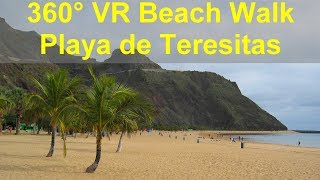 Teneriffa  Playa de Teresitas  360° Beach Walk [upl. by Canning]