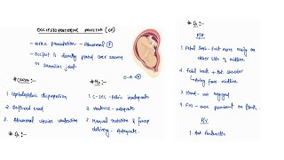 OCCIPTIO POSTERIOR POSITION NOTES  OBSTETRICS  OBGY  ONE PAGE NOTES  4TH PROFF  MBBS [upl. by Puduns]