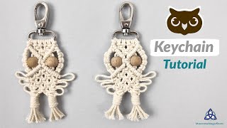 Macrame Owl Keychain Tutorial [upl. by Koenig]