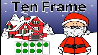 Christmas Ten Frame Subitizing Math Brain Break [upl. by Aramaj]