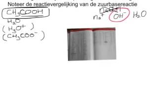 ZUREN EN BASEN 6  reactievergelijking opstellen [upl. by Allebasi]