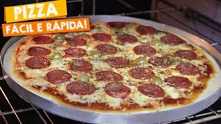 COMO FAZER PIZZA CASEIRA PERFEITA BEM FÁCIL  MASSA DE PIZZA  Nandu Andrade [upl. by Ellehsat]