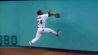 Ken Griffey Jr Breaks Wrist On Legendary Catch [upl. by Furie]