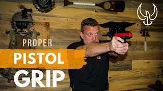 Proper Pistol Grip  Navy SEAL Teaches How to Grip a Pistol [upl. by Zysk903]