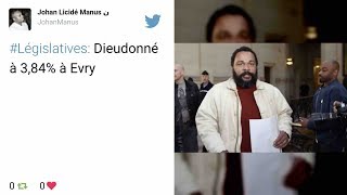 Législatives  Dieudonné à 384 à Evry [upl. by Gosnell]