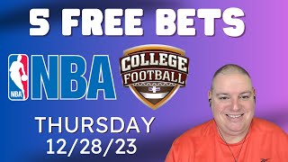 Thursday 5 Free Betting Picks amp Predictions  122823 l Picks amp Parlays [upl. by Lin992]