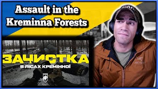 Ukrainian Forces conduct forest assault in Kreminna  Marine reacts [upl. by Wojak]