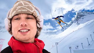 One Run at Tignes World Cup Slopestyle Course [upl. by Blackman]