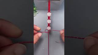 Instructions for weaving flower shaped beaded bracelets diy crafts bracelet [upl. by Charmion]