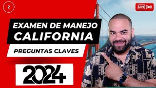 CÓMO APROBAR EL EXAMEN TEORICO DE MANEJO DE CALIFORNIA 2024 I PREGUNTAS QUE MÁS SALEN 34 [upl. by Rehtse698]