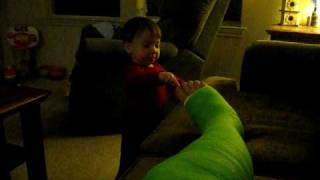 My son tickles my toes in my cast [upl. by Inalaek]