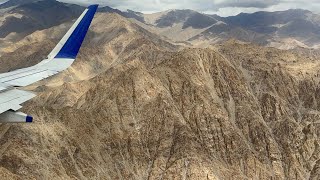 Magical view of Ladakh on flight to Leh Airport Landing amp outside airport view [upl. by Yruoc]