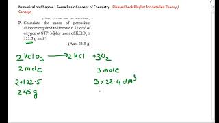 Calculate the mass of potassiumchlorate required to liberate 672 dm3 ofoxygen at STP Molar mass of [upl. by Najtsirk]