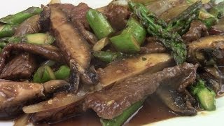 Beef Stir Fry With Portobello MushroomAsparagus [upl. by Olva893]