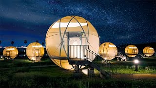 Staying in a Unique Spherical Tent in Japan’s Seaside Park  INN THE PARK Fukuoka [upl. by Aedrahs776]