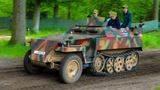 4 sdkfz 250 on the move at Militracks 2023 [upl. by Puiia]