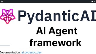 PydanticAI  AI Agent framework for Pydantic using LLMs [upl. by Everest930]