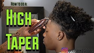 High Taper Fade With Crispy Line Up  Wahl Cordless Detailers Li [upl. by Yevreh]