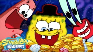 SpongeBobs BIGGEST Treasure Hunts Ever 🏴‍☠️  40 Minute Compilation  SpongeBob [upl. by Eahsram]