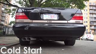 Mercedes Benz S500 W140 Brabus Style Exhaust Acceleration and Revs [upl. by Acsicnarf]