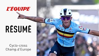 Championnats dEurope de cyclocross  Le Belge Thibau Nys simpose  le résumé de la course [upl. by Ahsemrak2]