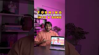 How I Turned Thalapathy’s Speech Into A Song 🤯🔥💥  thalapathy tvk [upl. by Ennayram]