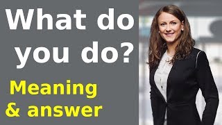 What do you do meaning in Hindi  Learn English speaking  How to answer English question [upl. by Torbart60]