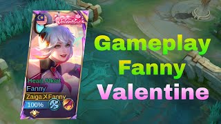 REVIEW SKIN FANNY VALENTINE AGGRESSIVE GAMEPLAY BY FANNY🔥  MOBILE LEGEND BANG BANG [upl. by Nodle315]