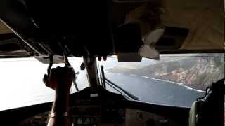 Landing at Saba Airport  Cockpit view [upl. by Lord]