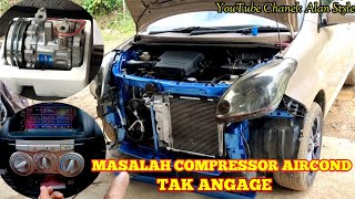 AIRCOND TAK SEJUK JIKA COMPRESSOR AIRCOND KERETA KORANG TIDAK JALAN APA YANG PERLU KORANG CHECK [upl. by Tremayne]