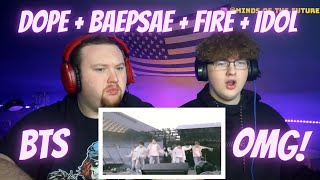 BTS  dope  Baepsae silver spoon  Fire  idol  live performance HD [upl. by Ecirual80]