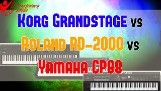 Korg Grandstage vs Roland RD2000 vs Yamaha CP88 Stage Piano Comparison Which One Sounds BEST [upl. by Asihtal767]