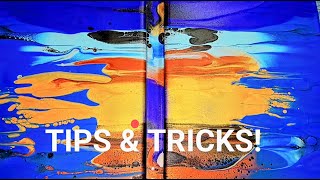 2 Fluid Art Techniques DIPTYCH Mirror Transfer amp Ying Yang Swipe Painting acrylicpour fluidart [upl. by Bliss105]