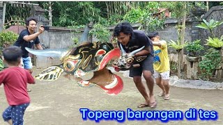 Topeng barongan di tes ‼️pengecatan topeng barongan part 2 [upl. by Ardnu554]