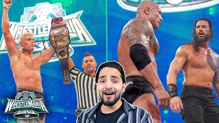 WWE Wrestlemania 40 WINNERS SURPRISES amp Full Results  The Rock Roman Reigns Highlights Predictions [upl. by Eecrad]