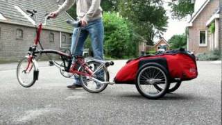 Brompton with Cyclone Bicycle Trailer [upl. by Medora]