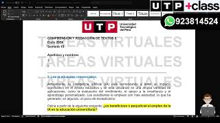 📝 Semana 15  Tema 01 Tarea  Versión borrador del artículo de opinión [upl. by Struve529]