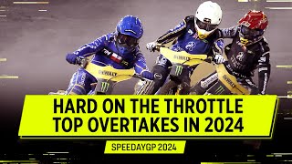 Moves that made us 😱 Top Overtakes 2024  FIM Speedway Grand Prix [upl. by Nniroc764]