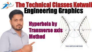 Hyperbola Transverse axis methodEngineering GraphicsFor diploma amp Engineering [upl. by Igiul]