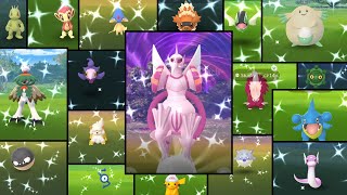 A compilation of a player Catching 15 SHINYS POKÉMON GO [upl. by Riggall]