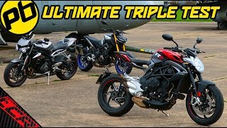 Street Triple RS  MT09 SP  Brutale 800 RR  Ultimate Shootout [upl. by Notnek943]