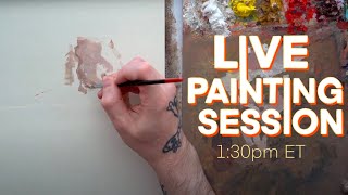 Painting Gerhard Richter  Live Stream  21 dec 2021 [upl. by Crandale657]